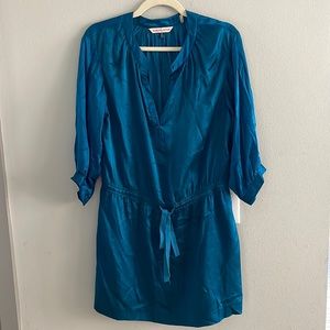 Drop Waist Silk Dress